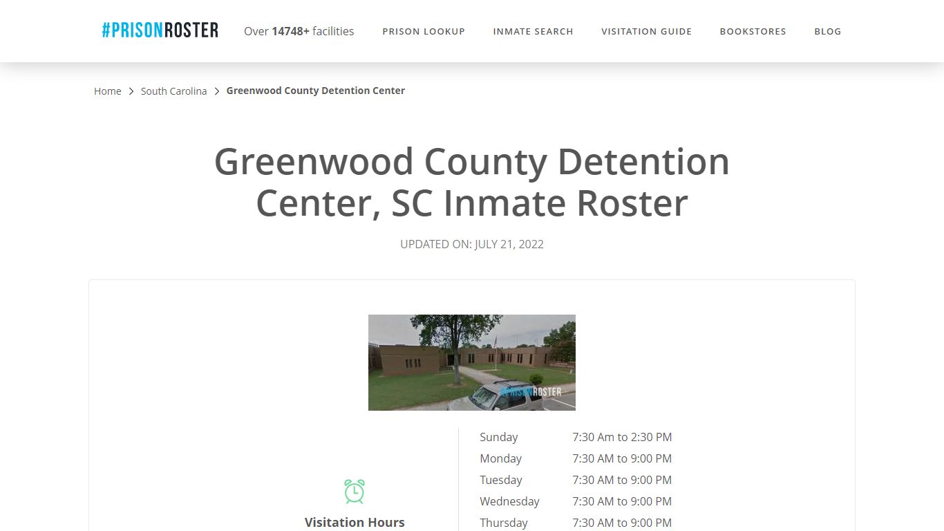 Greenwood County Detention Center, SC Inmate Roster